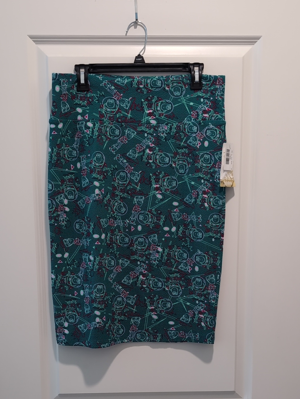 LuLaRoe Green Toy Story Pencil Skirt NWT